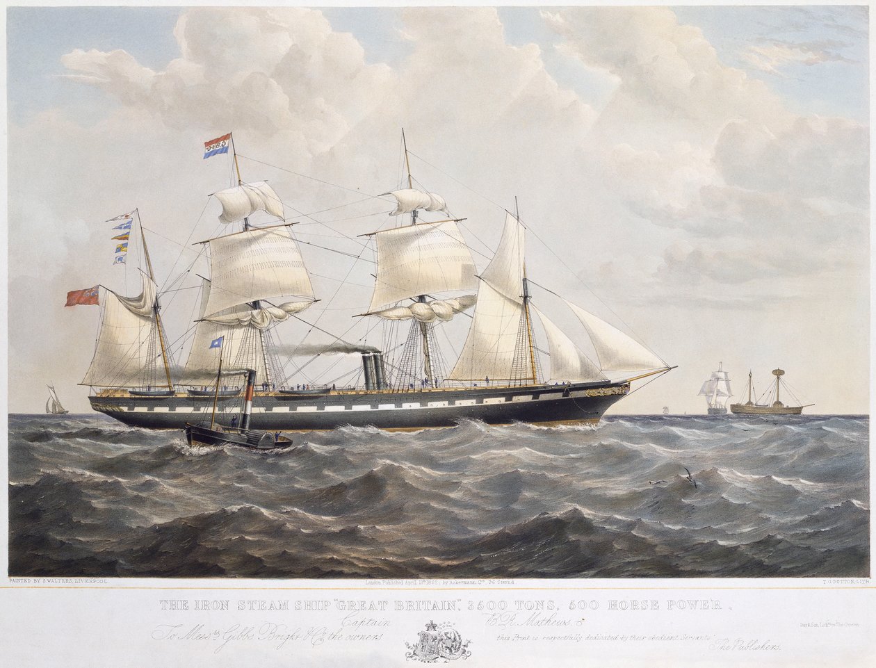 Järnångfartyget "Great Britain", 3500 ton, 500 hästkrafter av Samuel Walters