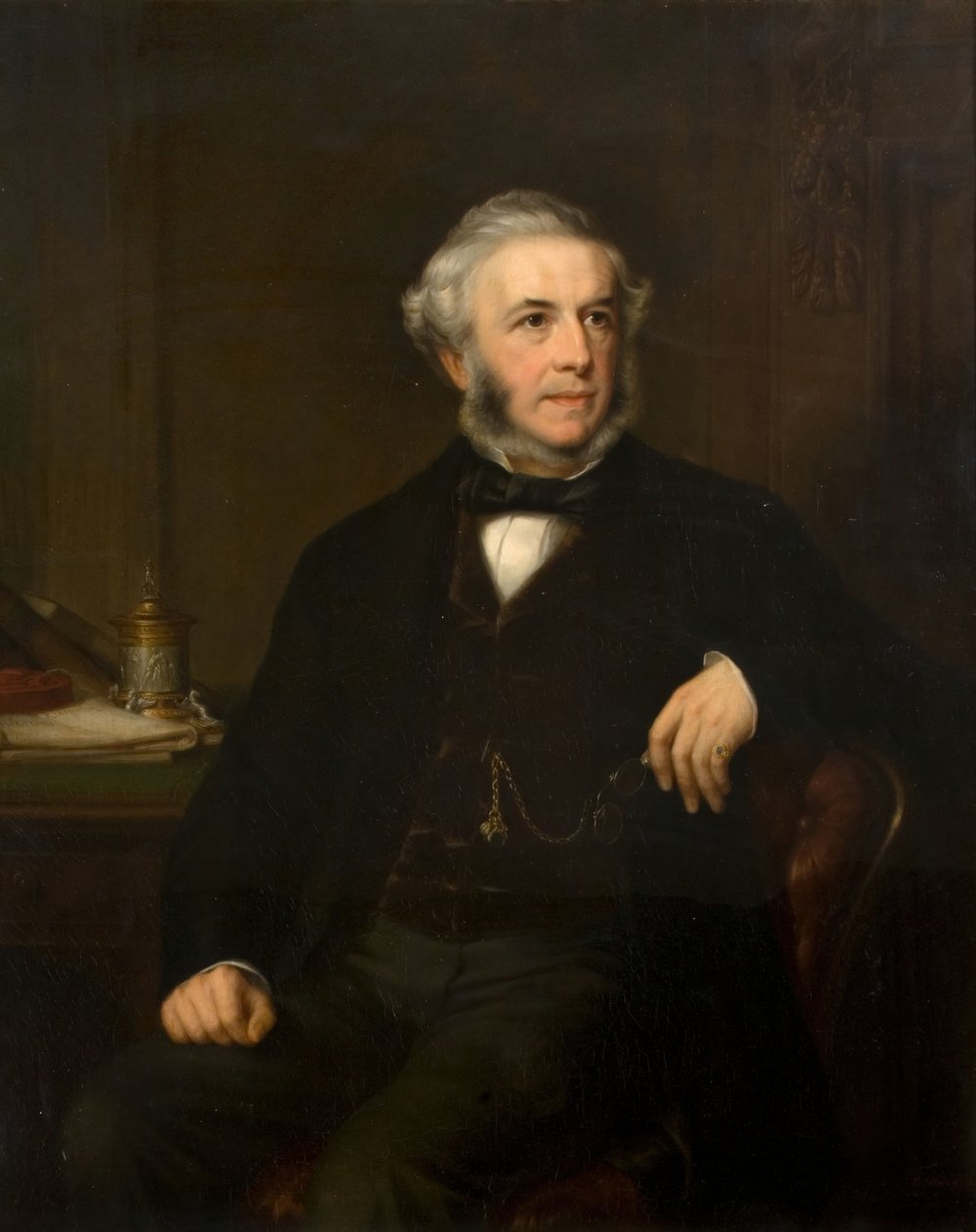 Porträtt av George Richards Elkington 1800-1865, 1865. av Samuel West