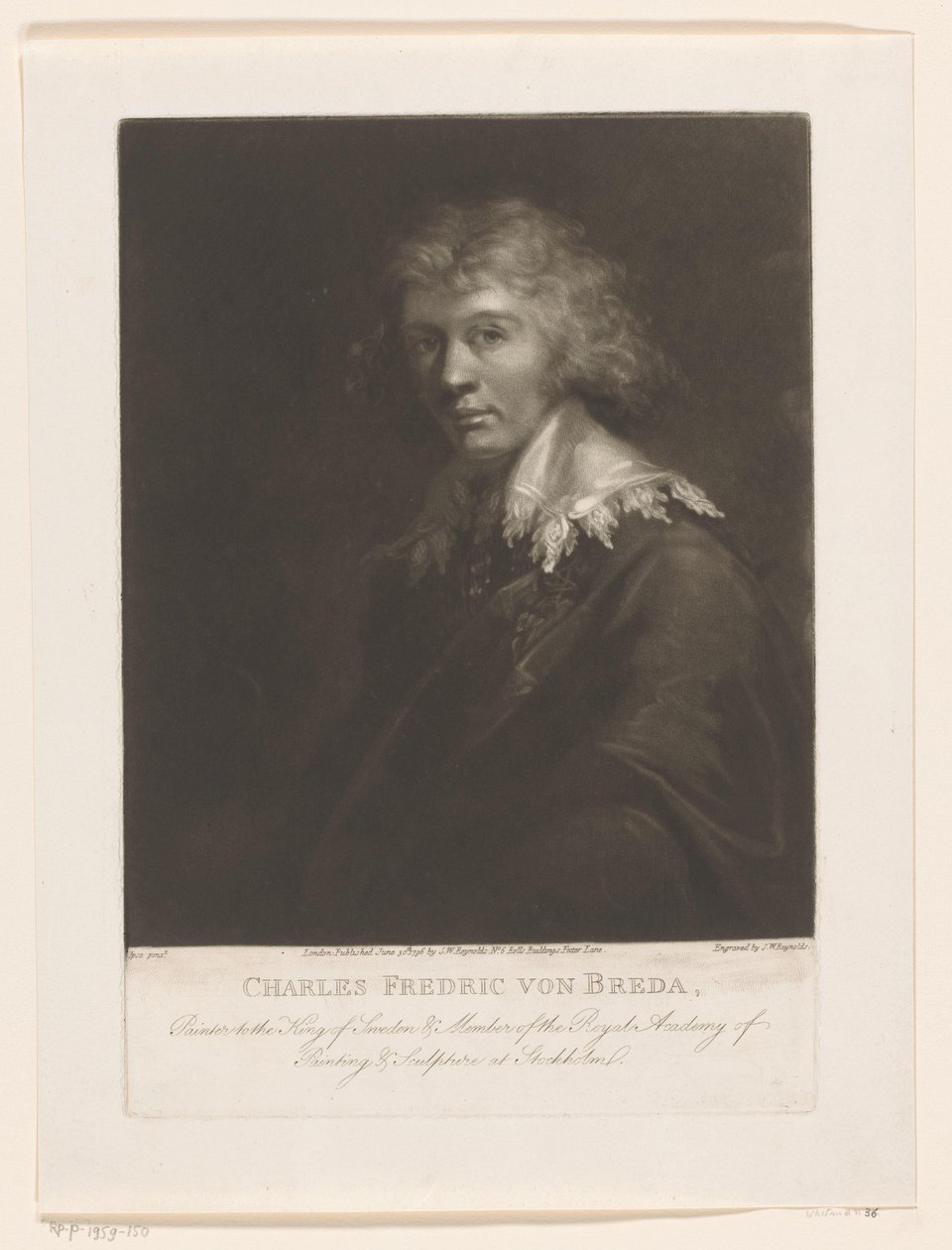 Porträtt av Carl Frederik von Breda av Samuel William Reynolds (I)