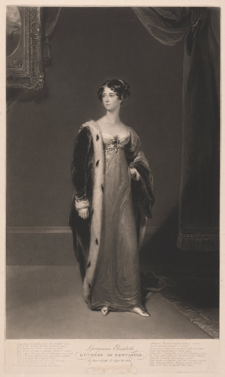 Georgiana Elizabeth hertiginna av Newcastle av Samuel William Reynolds