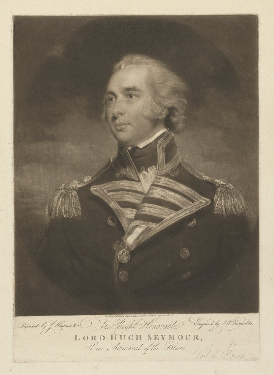 Viceamiral Lord Hugh Seymour av Samuel William Reynolds