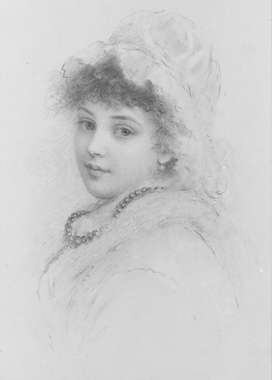 Porträtt av en ung kvinna. av Samuel Worcester Rowse