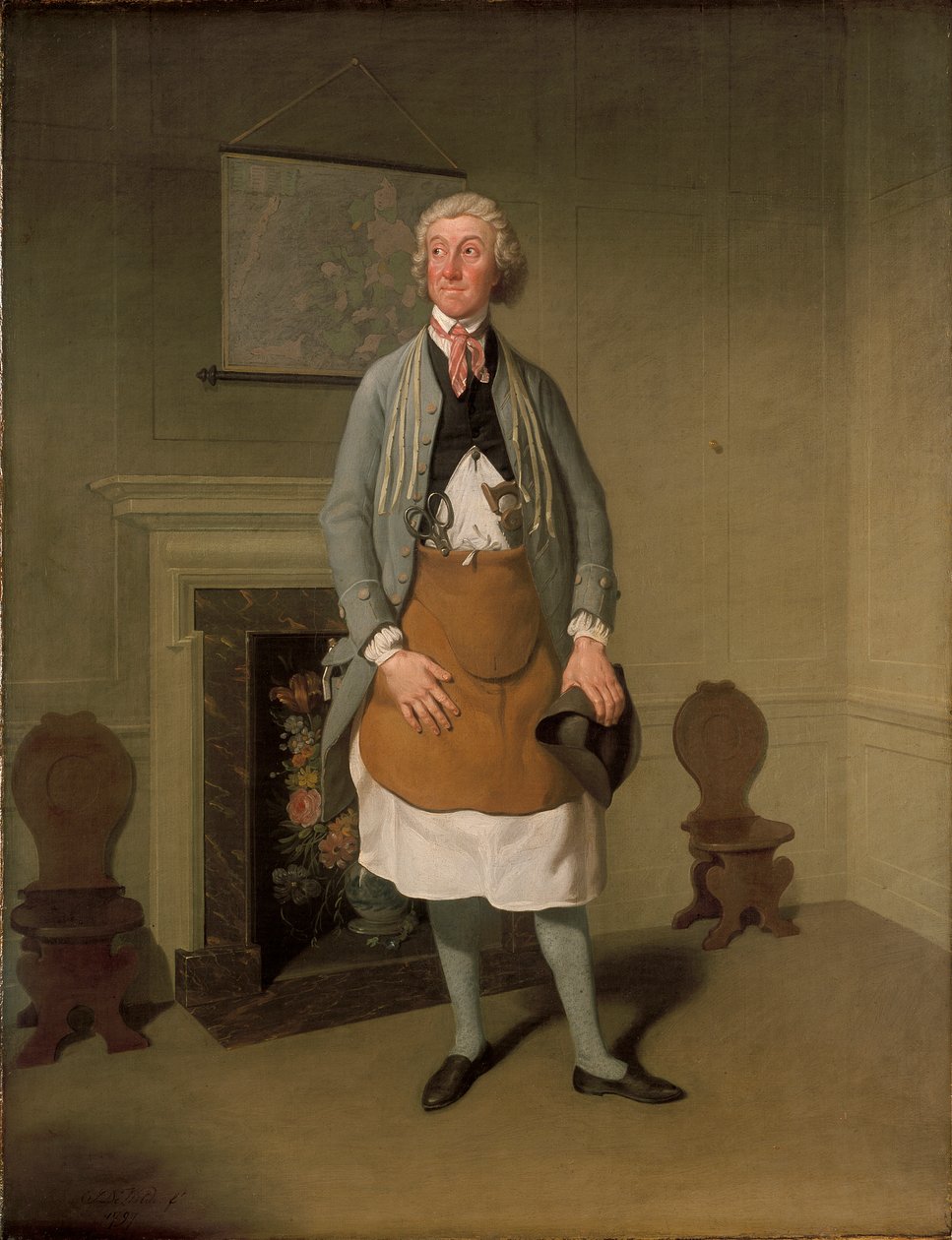 Mr Suett som Dicky Gossip i "My Grandmother", 1797 av Samuel de Wilde