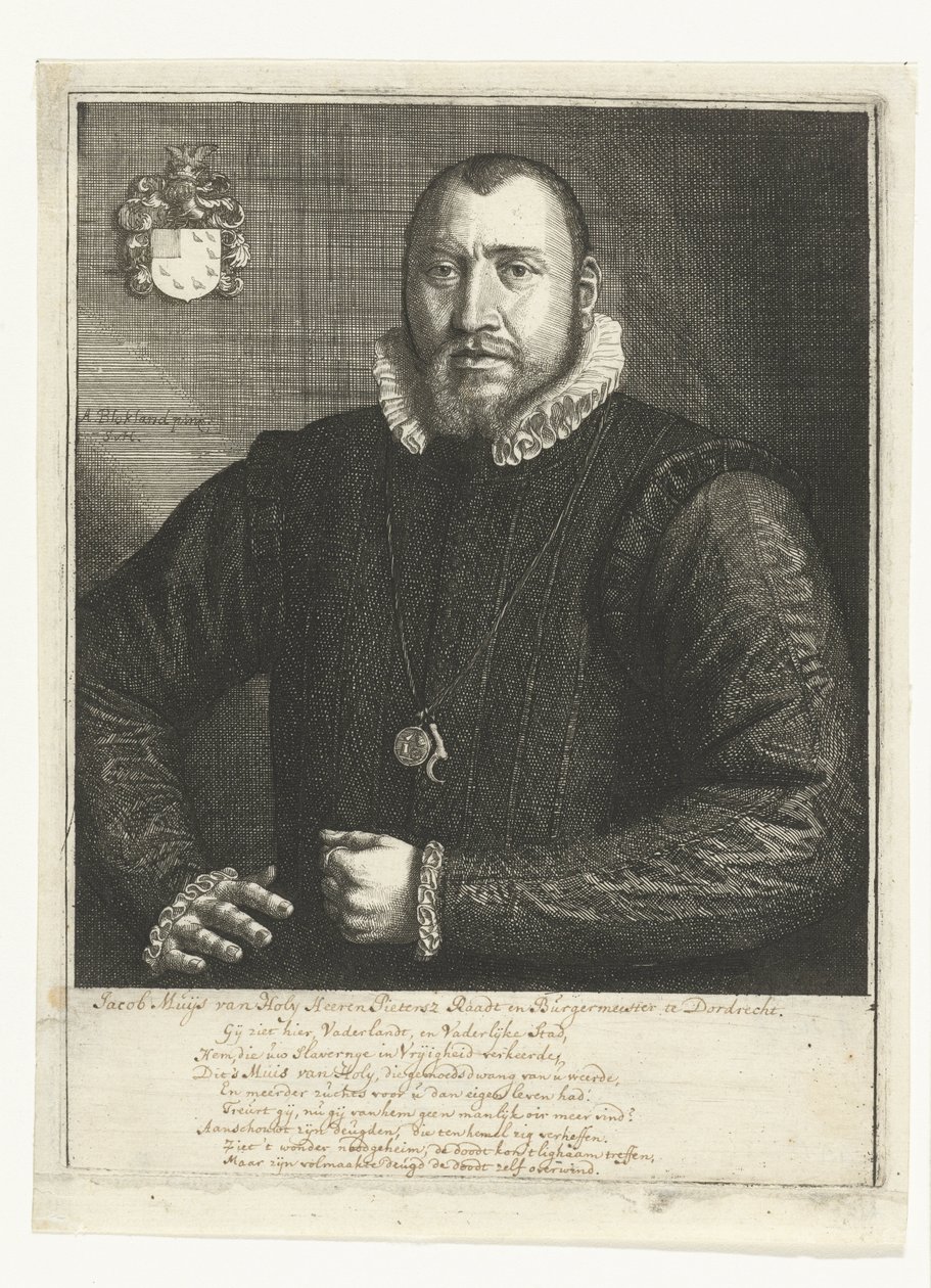 Porträtt av Jacob Muys of Holy av Samuel van Hoogstraten