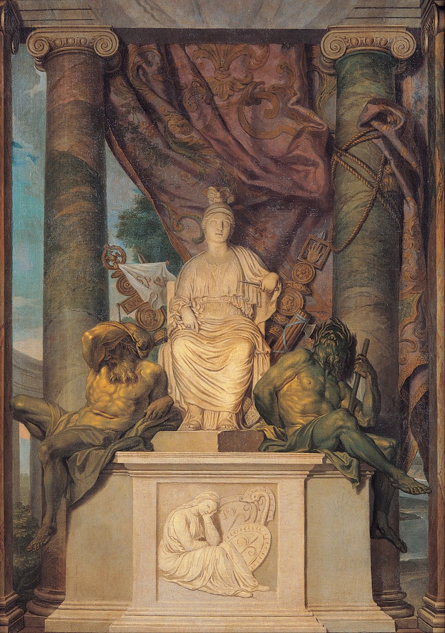 Tapestry with the goddess Roma av San Michele Manufacture