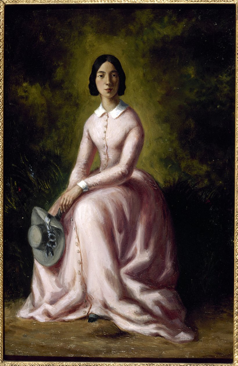 Porträtt av sångerskan och kompositören Pauline Viardot 1821-1910. av Sand