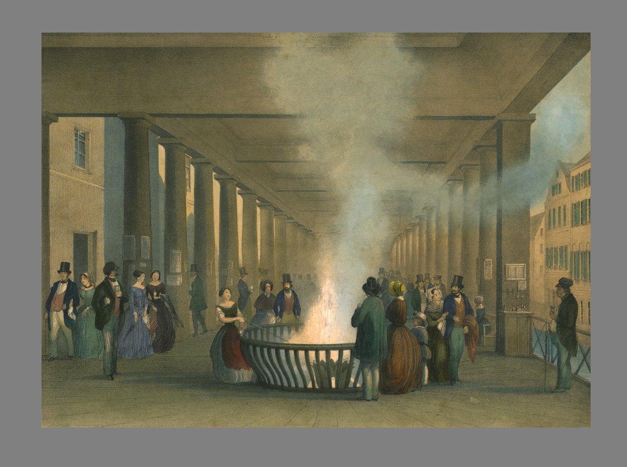 Sprudeln i Carlsbad, 1800-talet. av Sandman