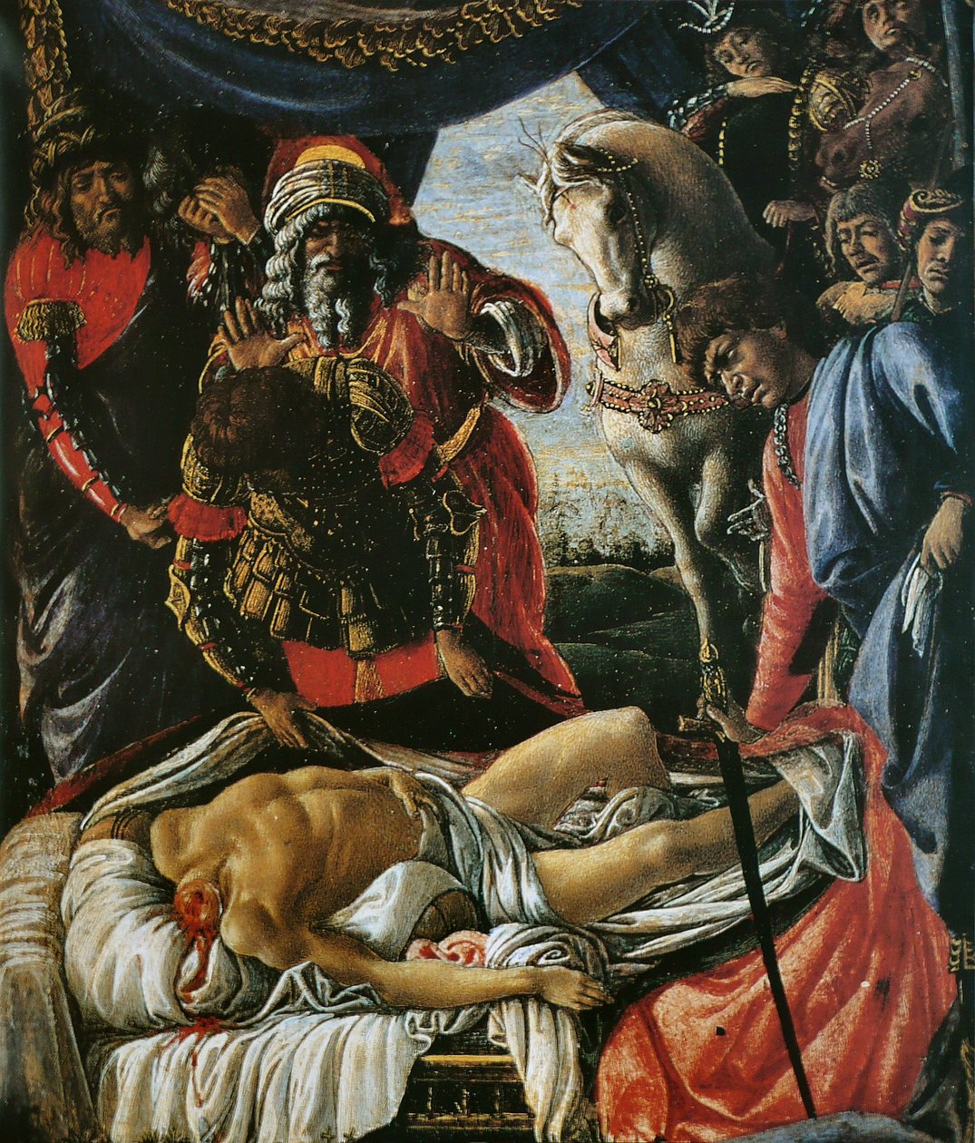 Découverte du cadavre dHolopherne av Sandro Botticelli