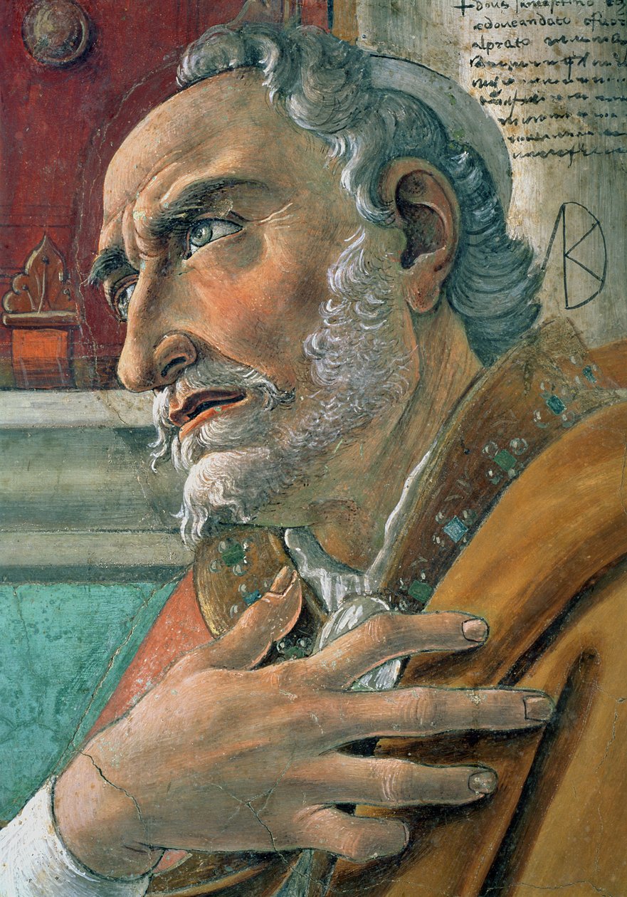 Detalj från St. Augustine i hans studie, 1480 av Sandro Botticelli