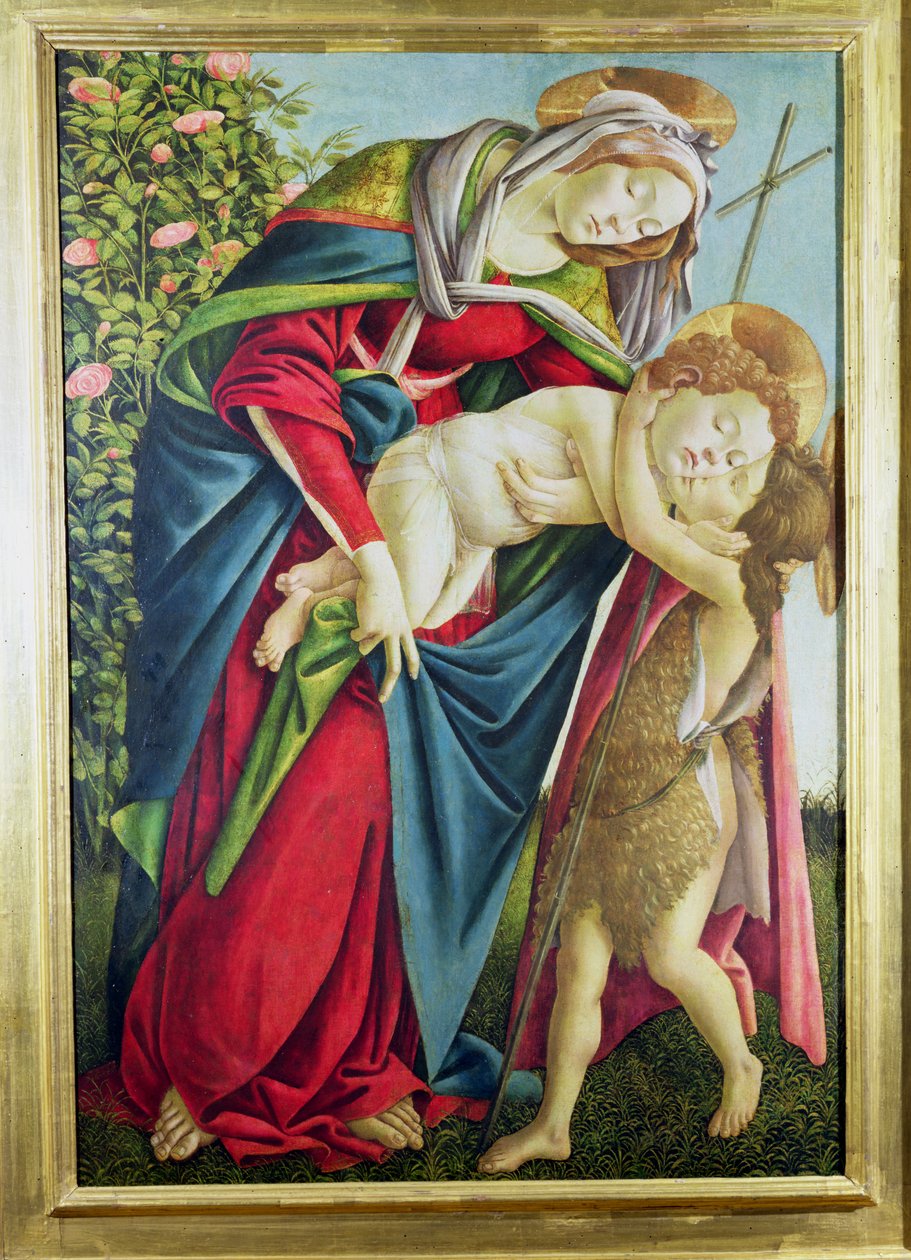 Madonna och barn med Johannes Döparen av Sandro Botticelli
