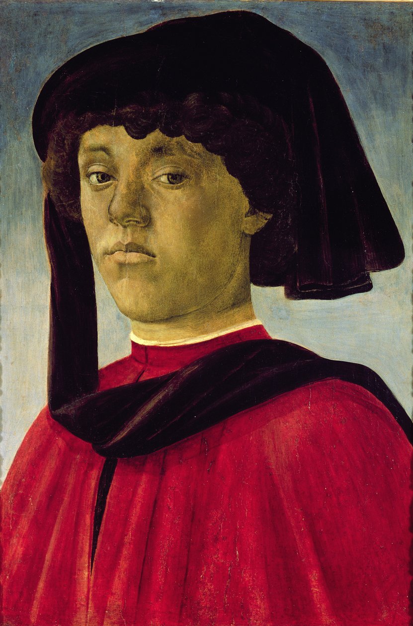 Porträtt av en ung man av Sandro Botticelli