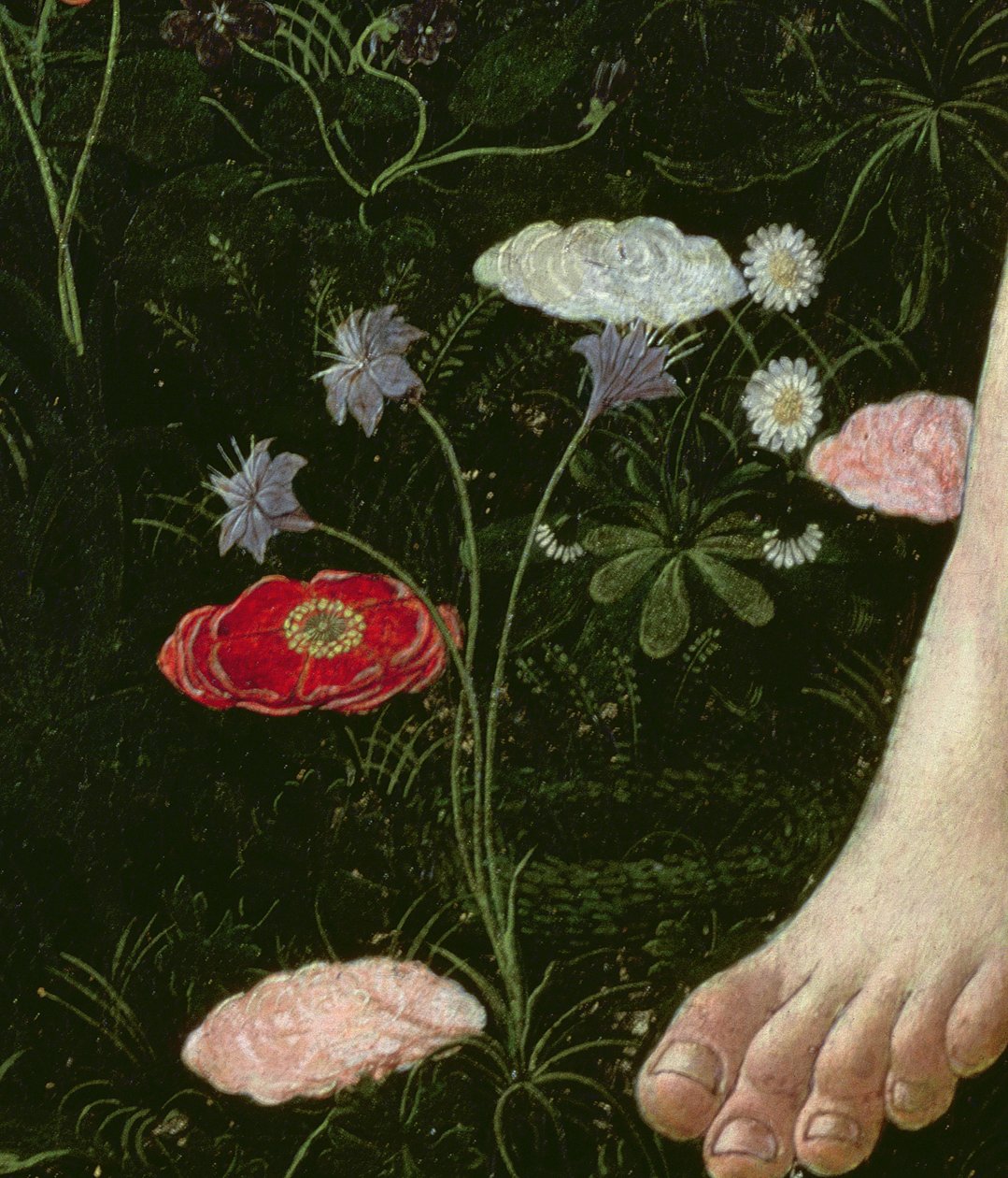 Primavera, ca 1478, tempera på panel detalj av 558 av Sandro Botticelli