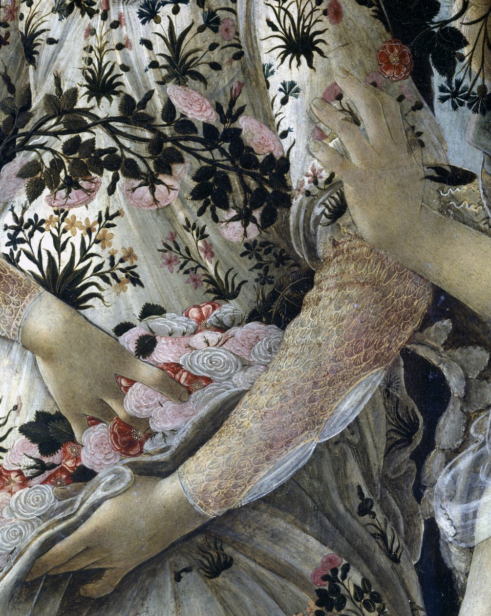 Primavera, ca 1478, tempera på panel detalj av 558 av Sandro Botticelli