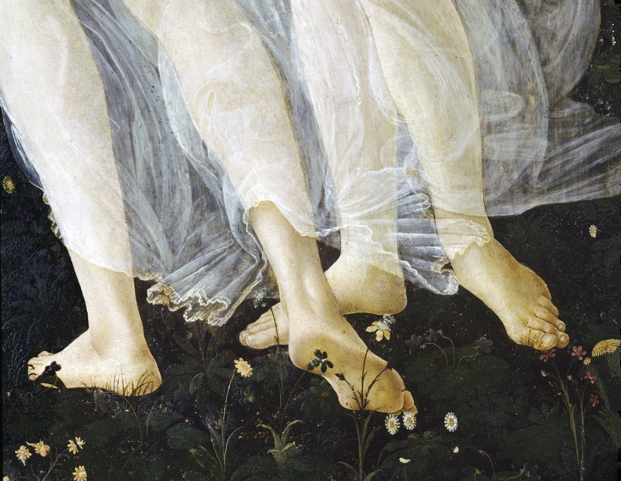Primavera, ca 1478, tempera på panel detalj av 558 av Sandro Botticelli