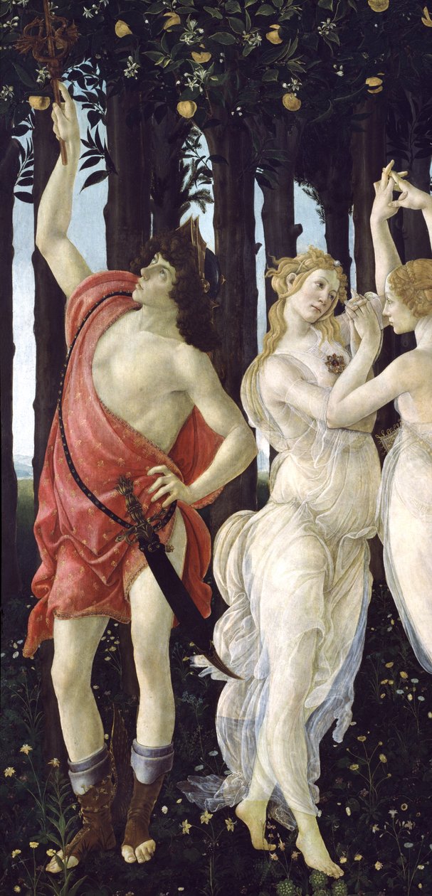Primavera, ca 1478,tempera på panel detalj av 558 av Sandro Botticelli