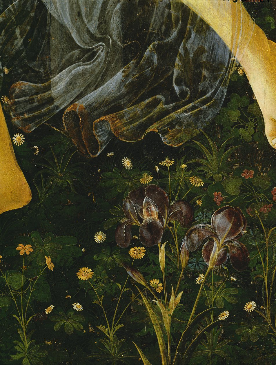 Primavera, detalj av blommor, c.1478, tempera på paneldetalj av 558 av Sandro Botticelli