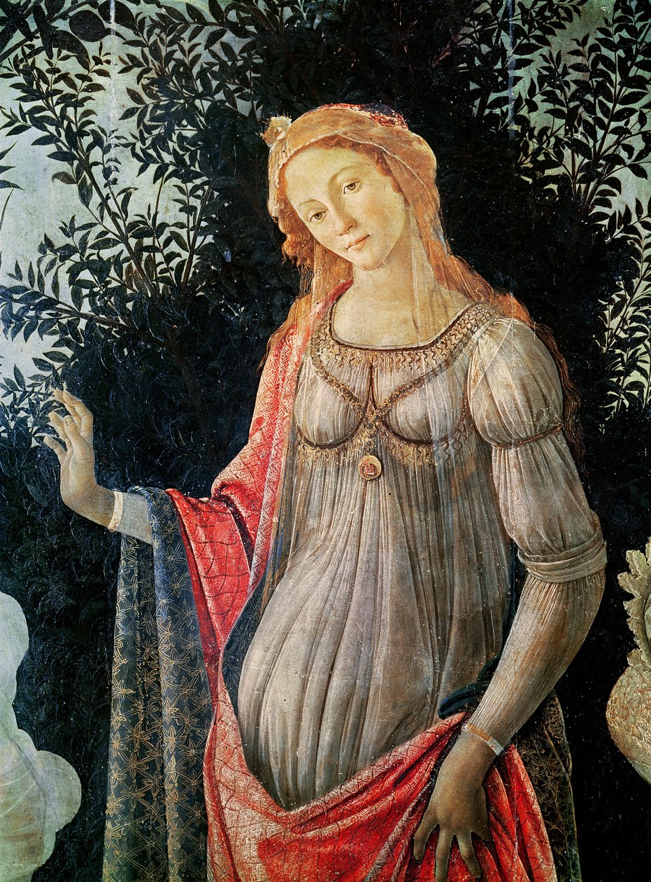 Primavera, detalj av Venus, ca 1478 (tempera på panel) av Sandro Botticelli