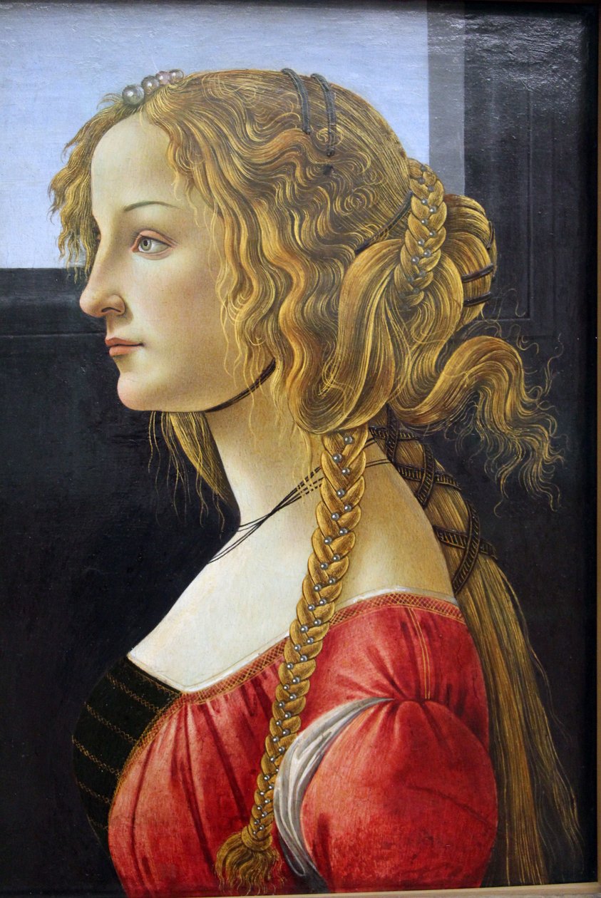 Profilporträtt av en ung kvinna av Sandro Botticelli