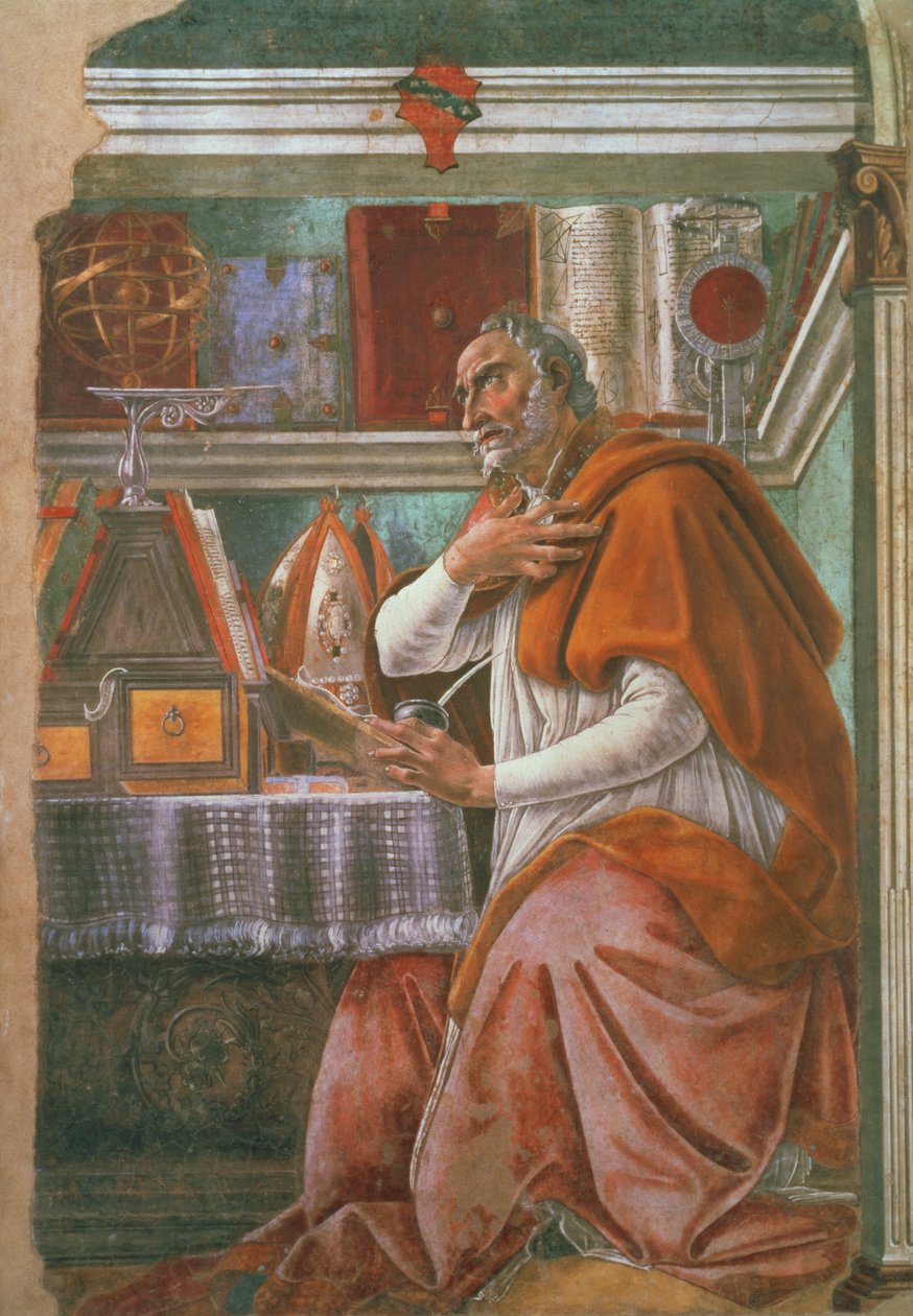 Den helige Augustinus i sin cell, ca 1480 av Sandro Botticelli