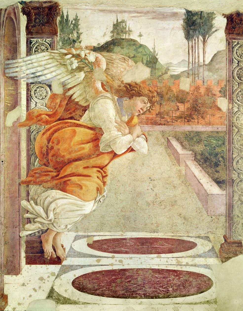 Förkunnelsen (vänstra delen), 1481 av Sandro Botticelli