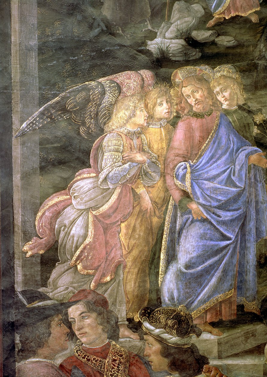 Reningen av den spetälske och Kristi frestelse, från Sixtinska kapellet, 1481 (detalj) av Sandro Botticelli