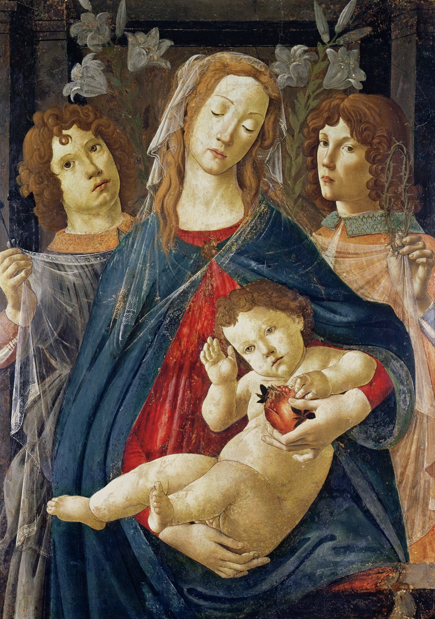 Jungfru av granatäpplet av Sandro Botticelli