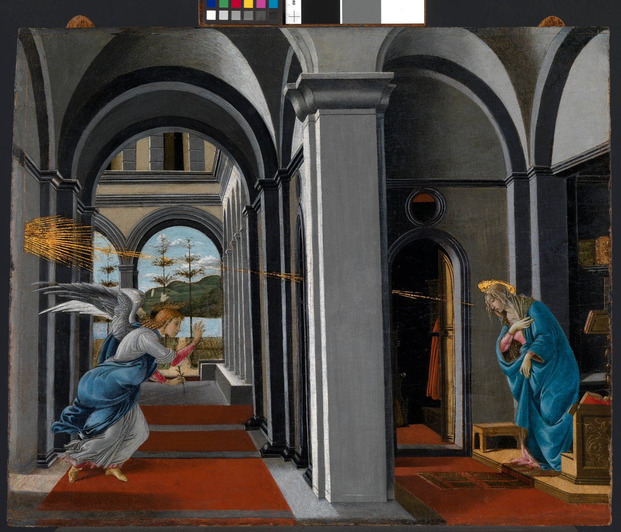 Bebådelsen, ca 1490 (tempera på pannå) av Sandro (1444/5 1510) Botticelli