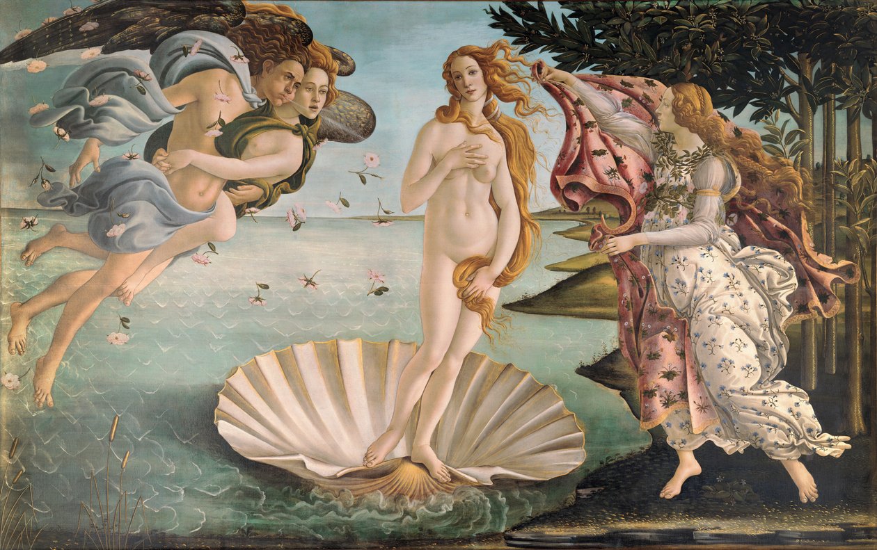 The Birth of Venus, c.1485 (tempera på duk) av Sandro Botticelli