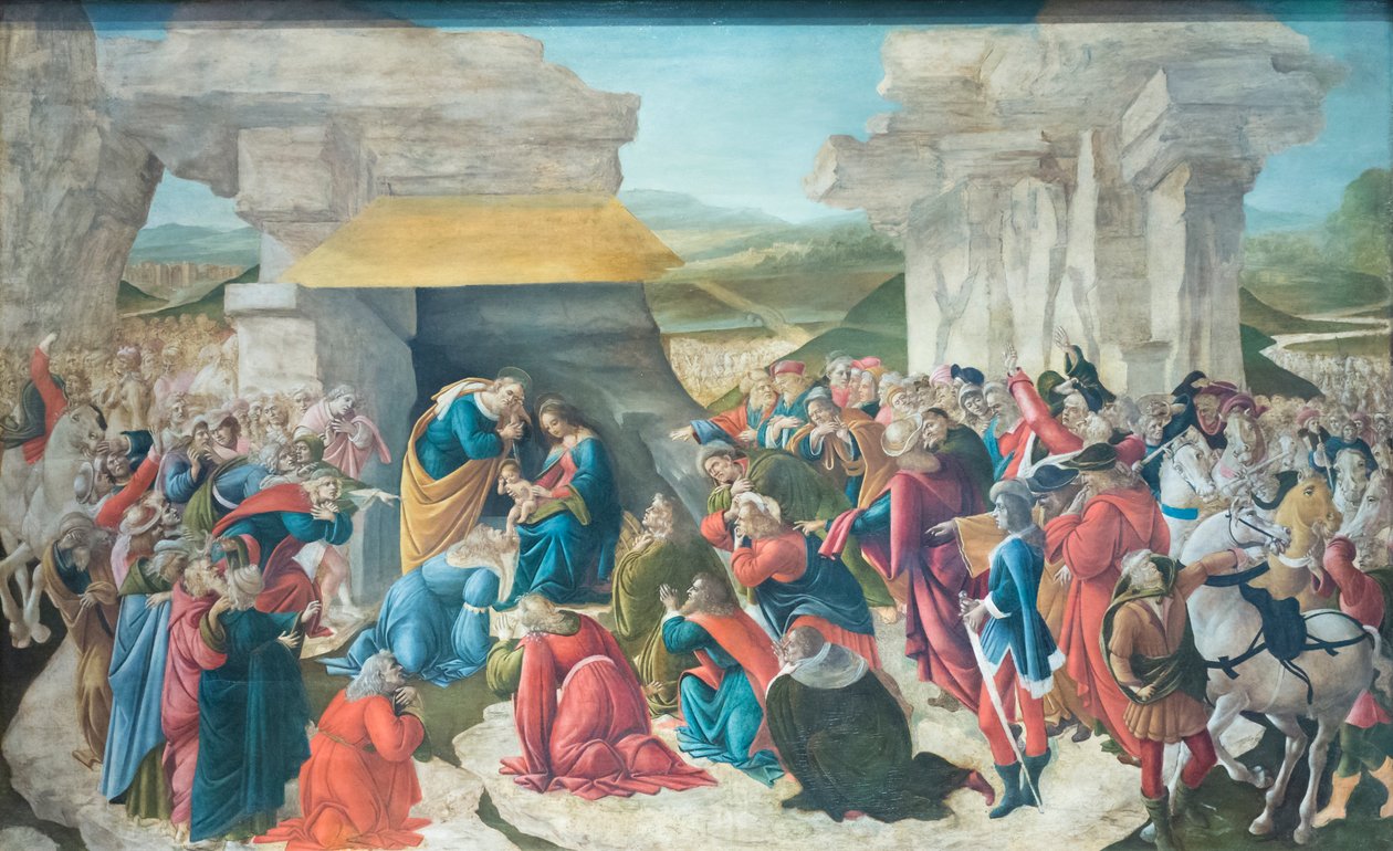 Tillbedjan av Magi av Sandro Botticelli