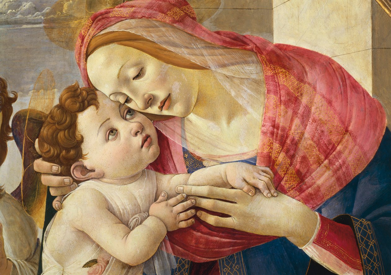 Österrike, Wien, Virgin and Child, detalj av Sandro Botticelli