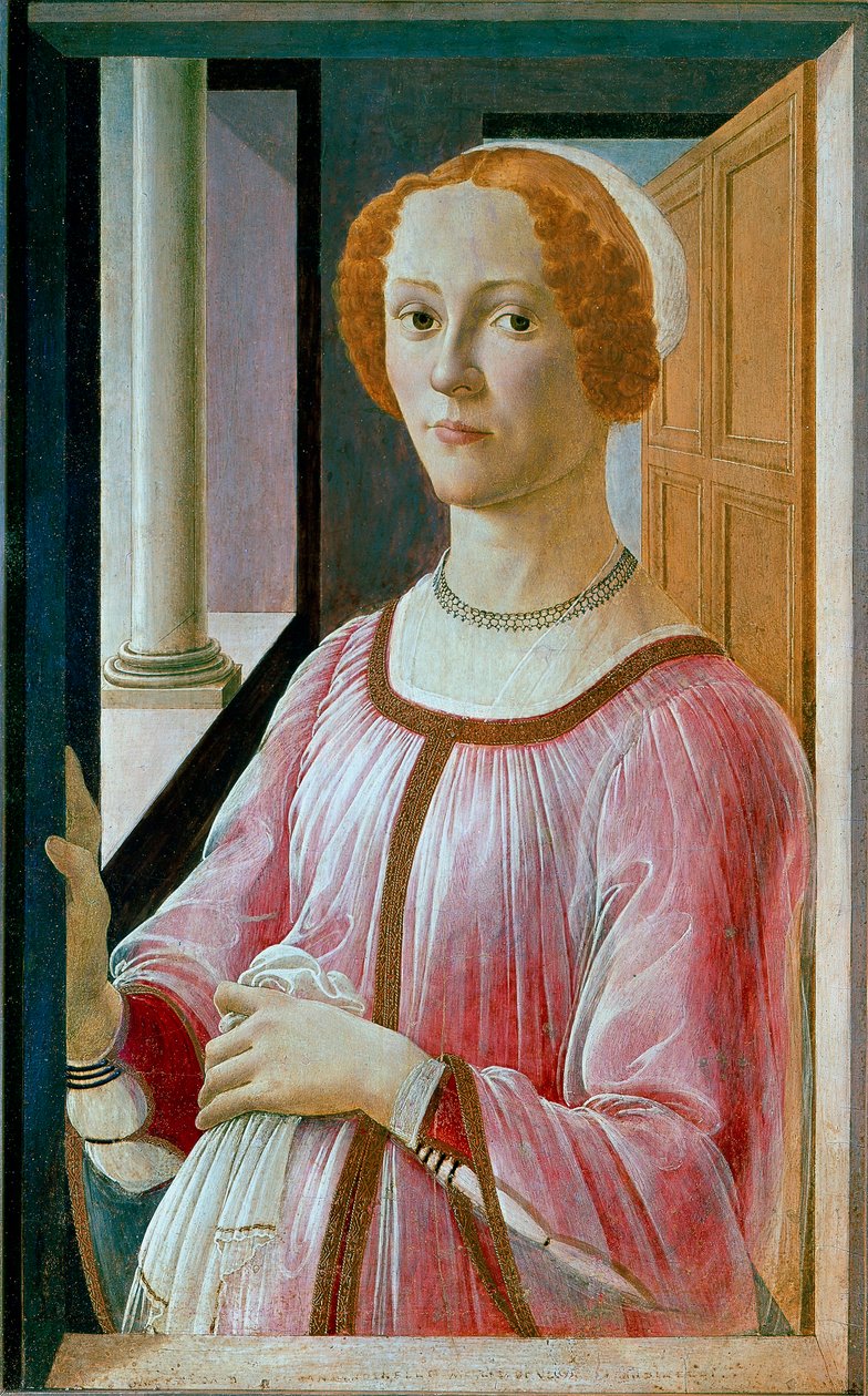 Porträtt av Smeralda Bandinelli Detrempe på trä av Alessandro di Mariano dei Filipepi, dit Sandro Botticelli (1445-1510) 1471 ca. Sön 65x41 cm London, National Gallery av Sandro Botticelli