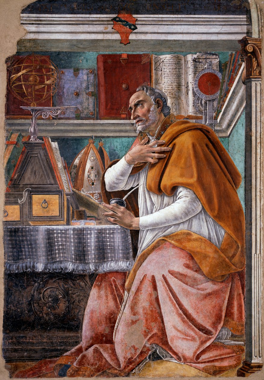 Sankt Augustinus (fresco av Sandro Botticelli