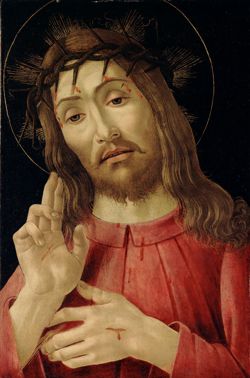 The Resurrected Christ, ca 1480 (måla på träpanel) av Sandro Botticelli
