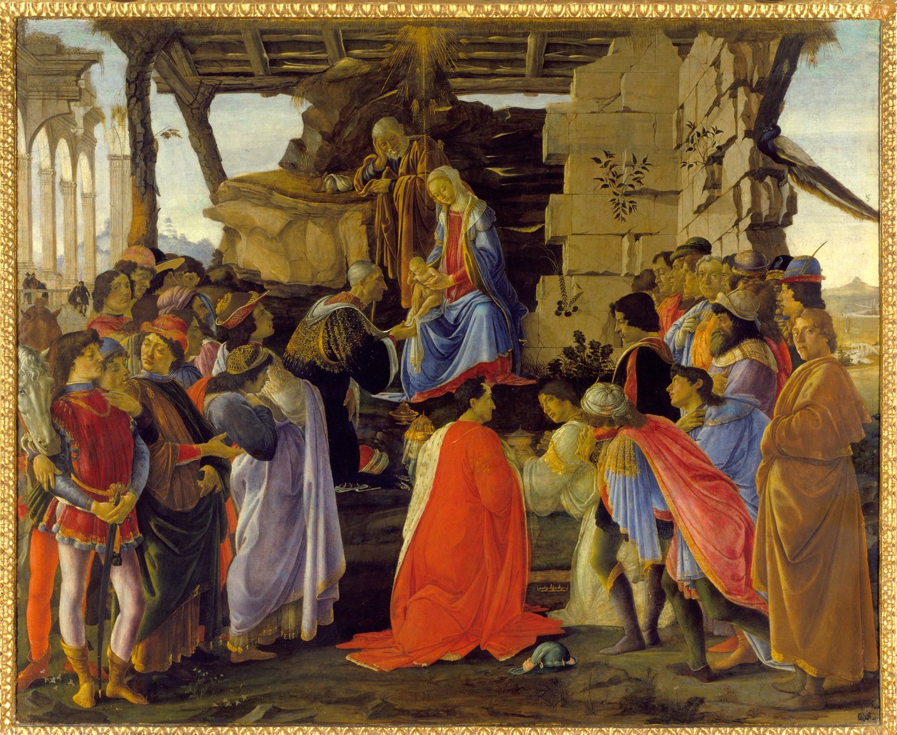 Tillbedjan av magi av Sandro Botticelli