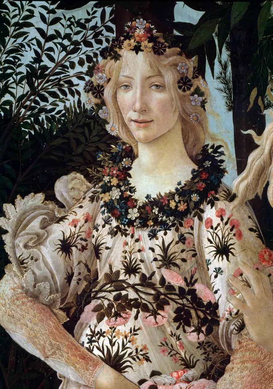 Våren. Detalj (tempera på panelen av Sandro Botticelli