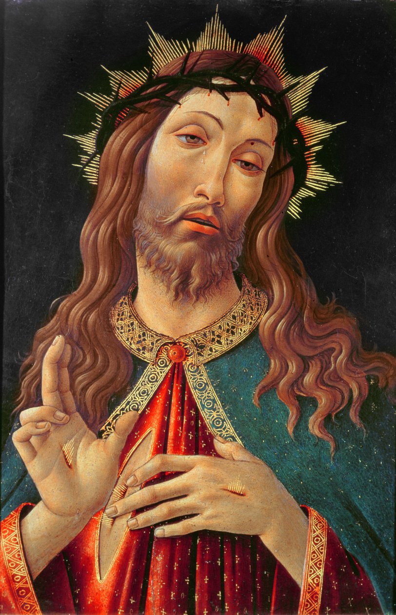 Ecce Homo, eller The Redeemer, ca 1474 (tempera på panel) av Sandro (attr. to) Botticelli