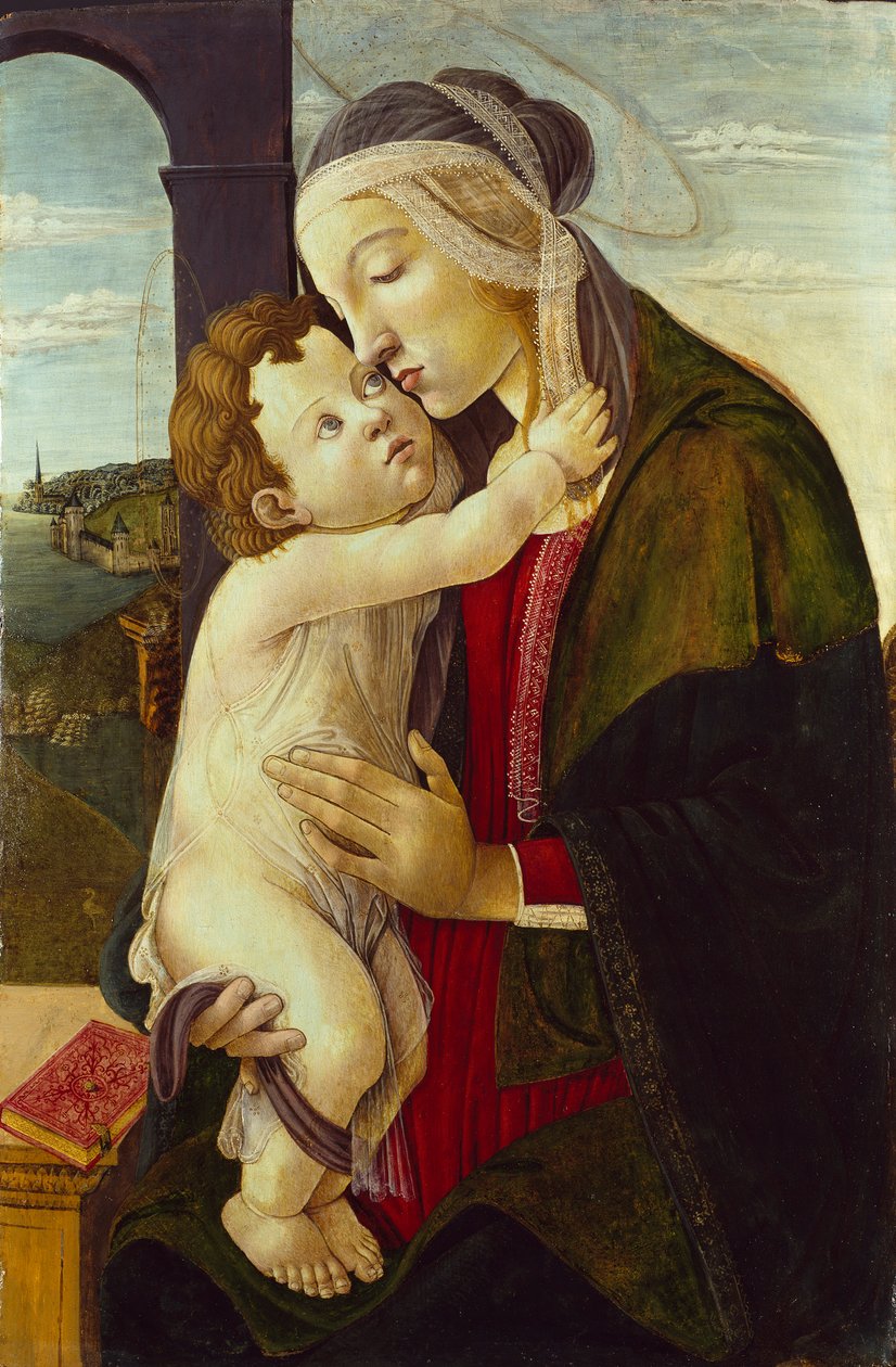 Jungfrun och barnet, c1480-1500. Artister: Sandro Botticelli, okänd. av Sandro Botticelli