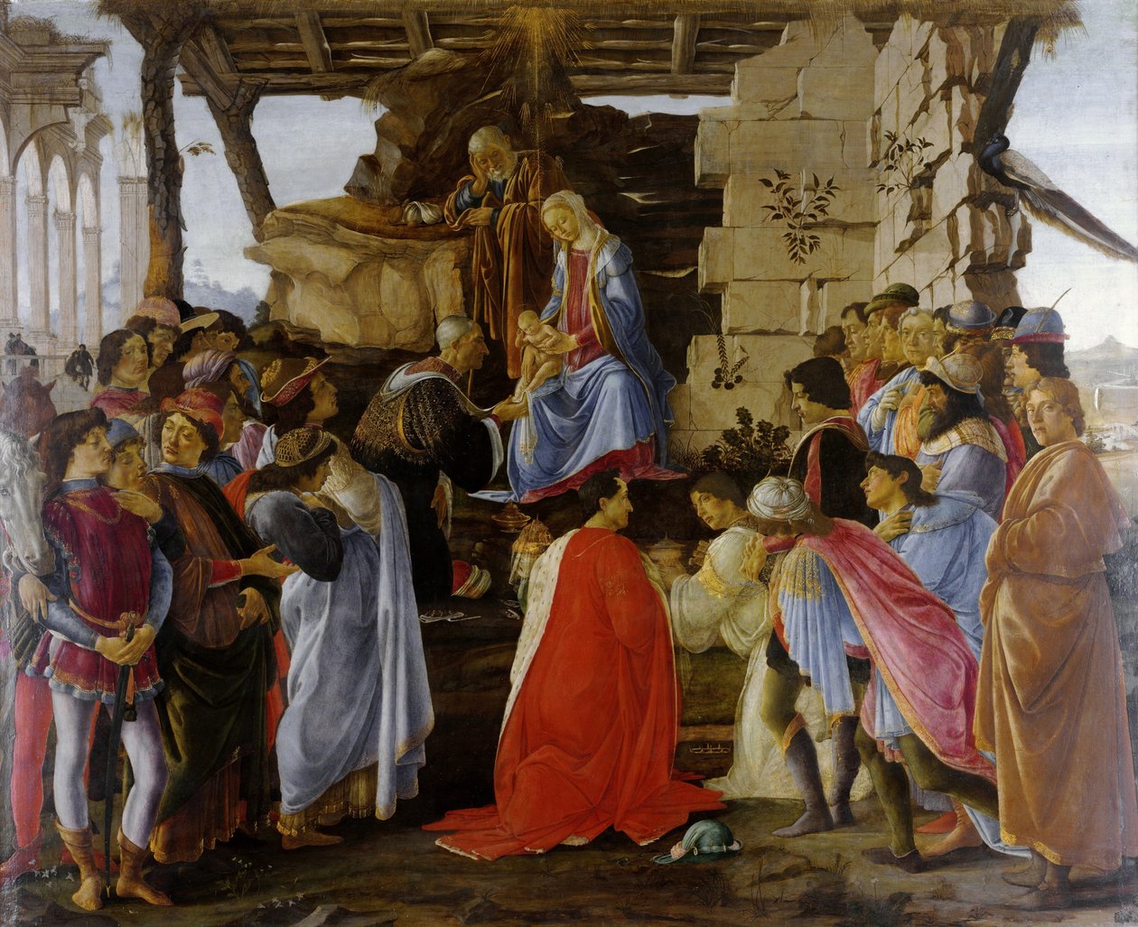 Tillbedjan av de tre vise männen av Sandro Botticelli