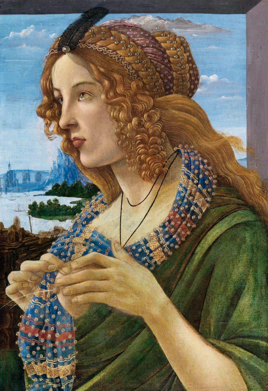 Allegoriskt porträtt av en kvinna Simonetta Vespucci, 1480-1490 av Sandro Botticelli