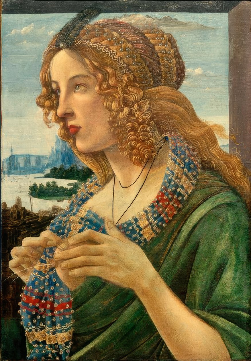 Allegoriskt porträtt av en kvinna (Simonetta Vespucci?) av Sandro Botticelli