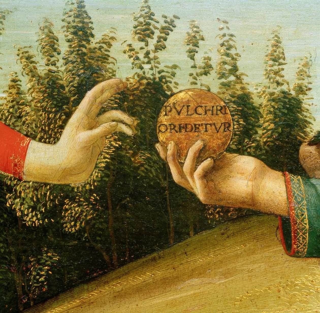 Paris dom (händer med äpple) av Sandro Botticelli