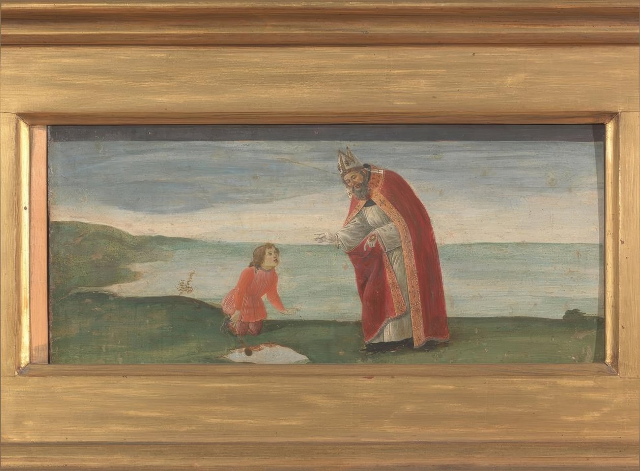 Saint Augustine och pojken på stranden av Sandro Botticelli