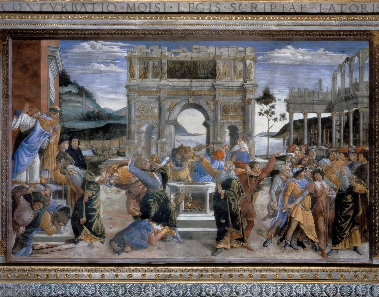 Rotte Korahs straff av Sandro Botticelli