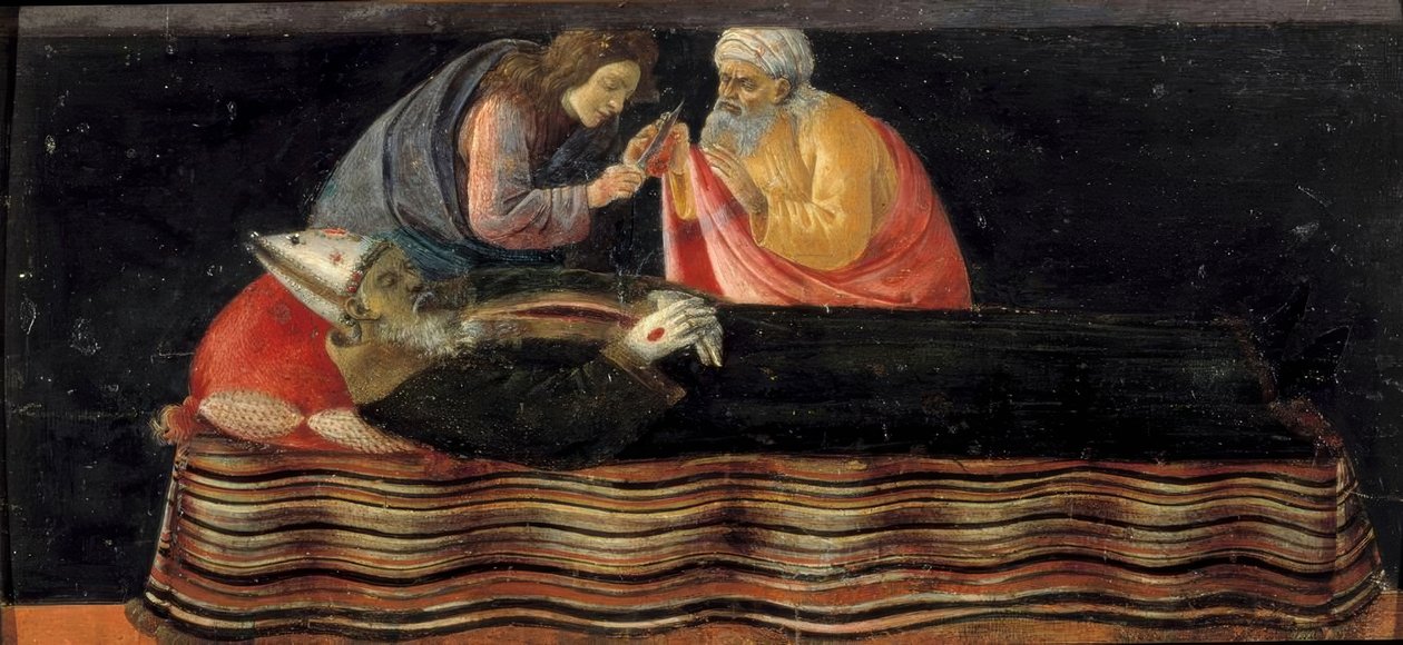 Avlägsnandet av hjärtat från liket av St. Bisc av Sandro Botticelli