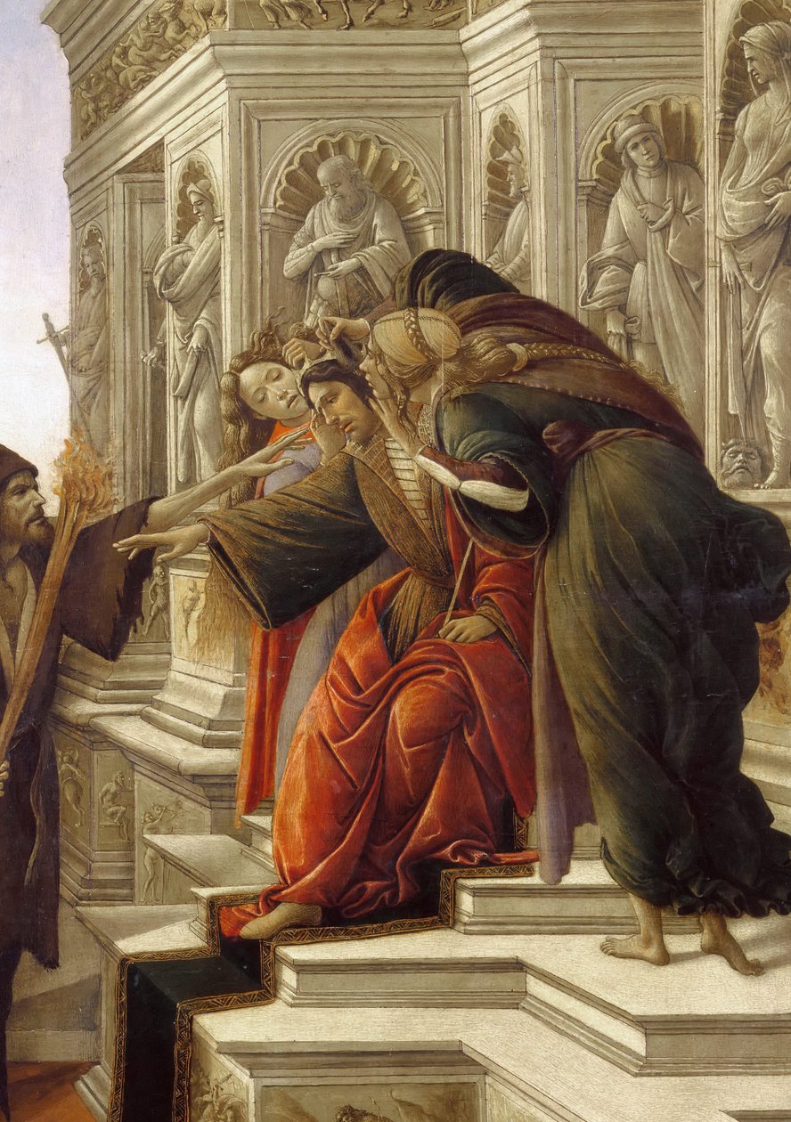 Förtal, detalj av Sandro Botticelli