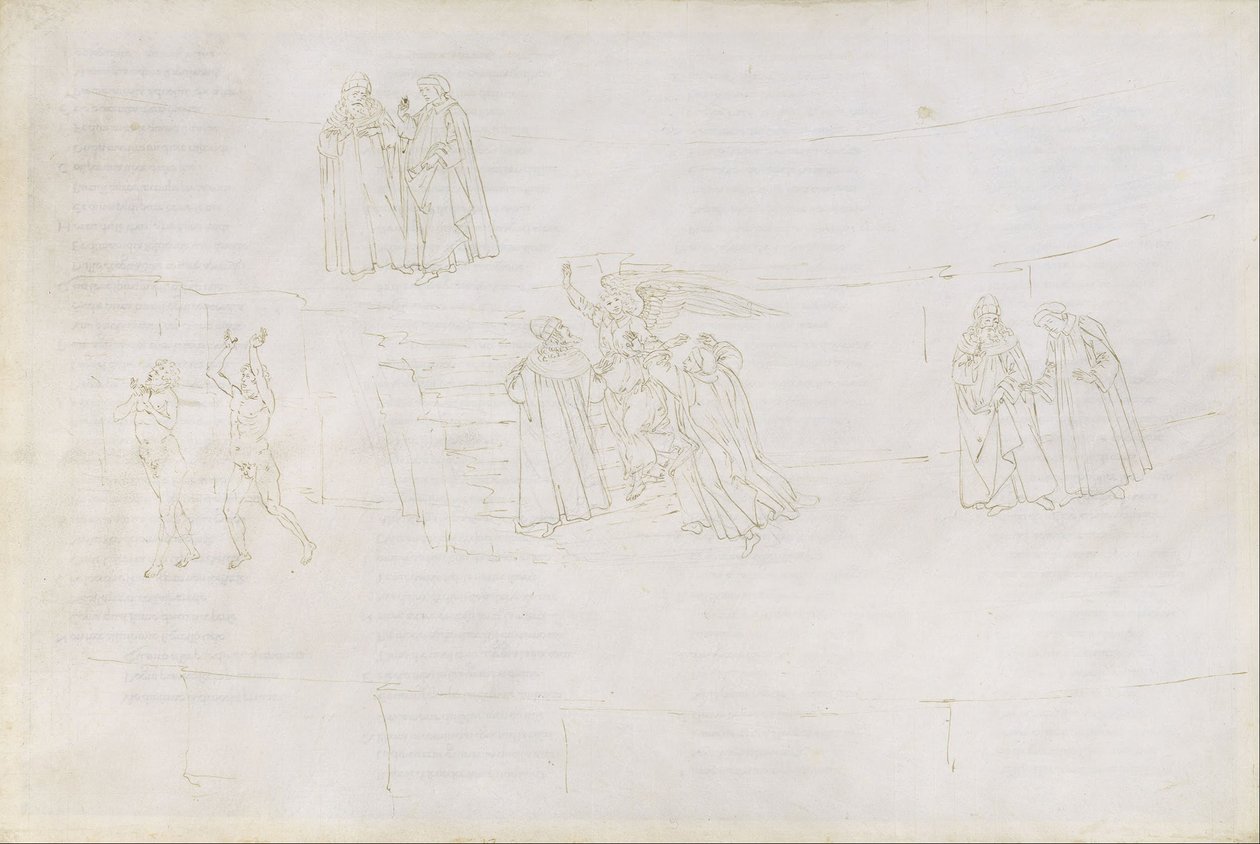 Teckningar till Dantes ”Den gudomliga komedin” (Purgatorio 17) av Sandro Botticelli