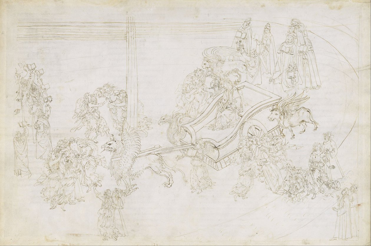 Teckningar till Dantes ”Den gudomliga komedin” (Purgatorio 31) av Sandro Botticelli