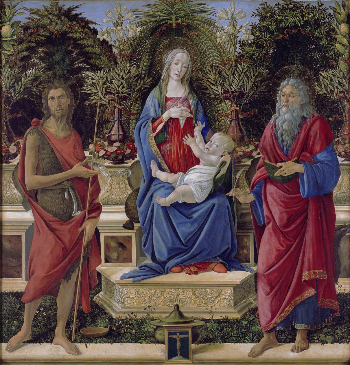 Tyska: Tronande Maria med barnet och de båda heliga Johannes Madonna med barnet och de båda heliga Johannes


  Alternativ titel(r): Tyska: tronande Maria med barnet och de båda heliga Johannes Bardi-altartavlan av Sandro Botticelli