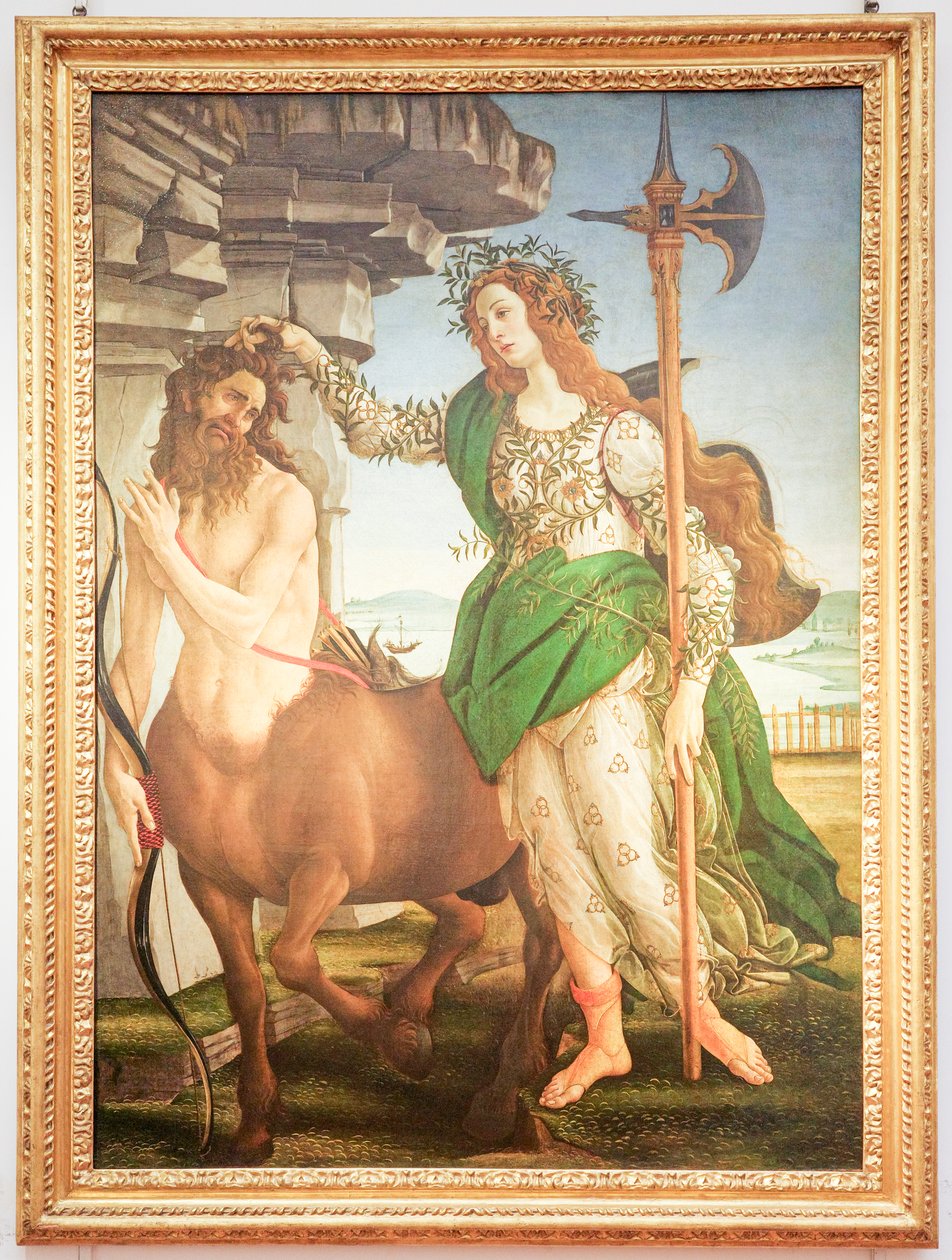 Italienska: Pallas och kentauren Pallas och kentauren av Sandro Botticelli