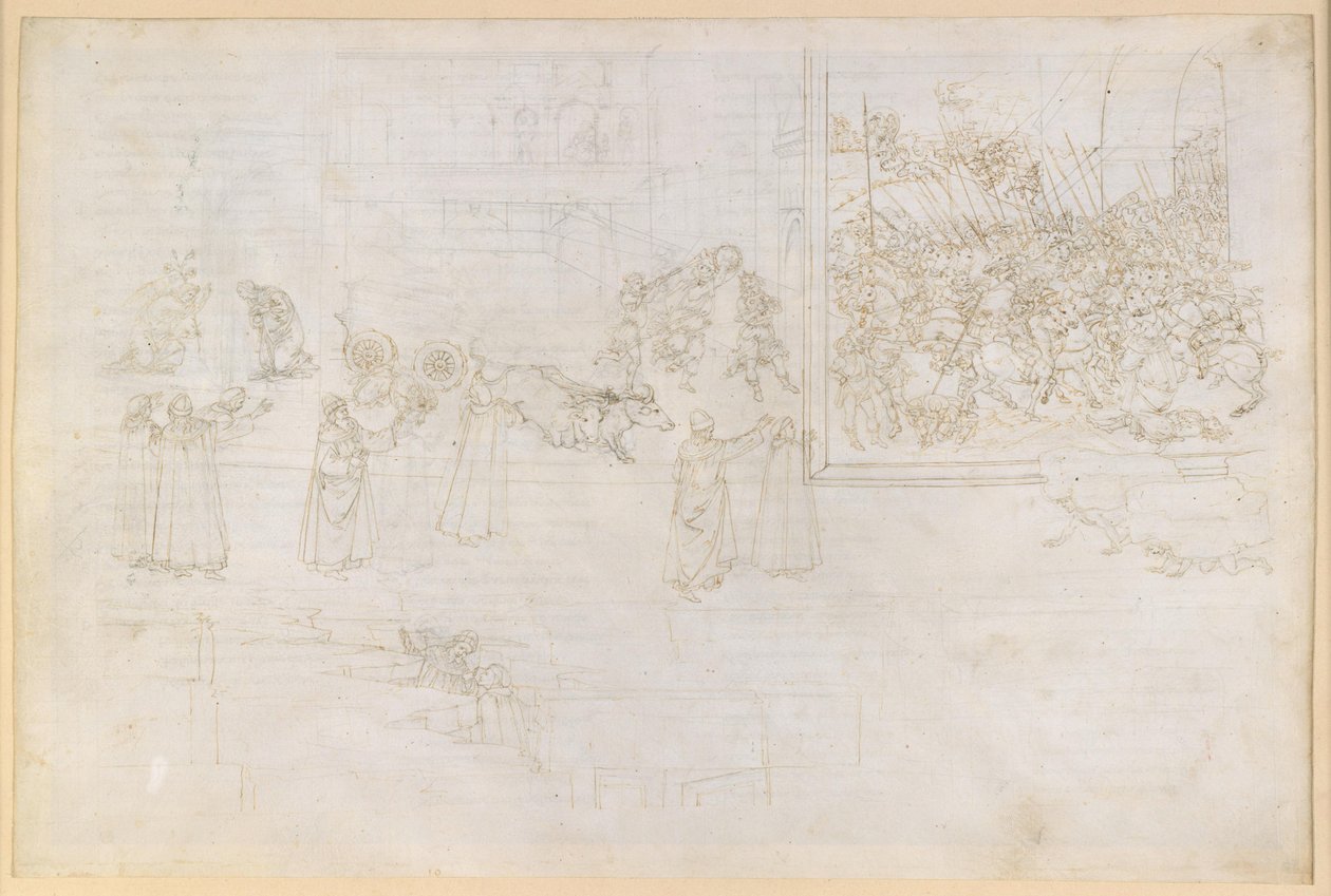 La Divina Commedia, Purgatorio X. Purgatoriets första ring: Marmorrelieferna; de högmodigas botgöring av Sandro Botticelli
